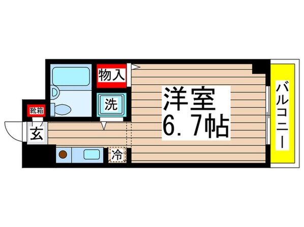 パレ・ドール検見川（404）の物件間取画像